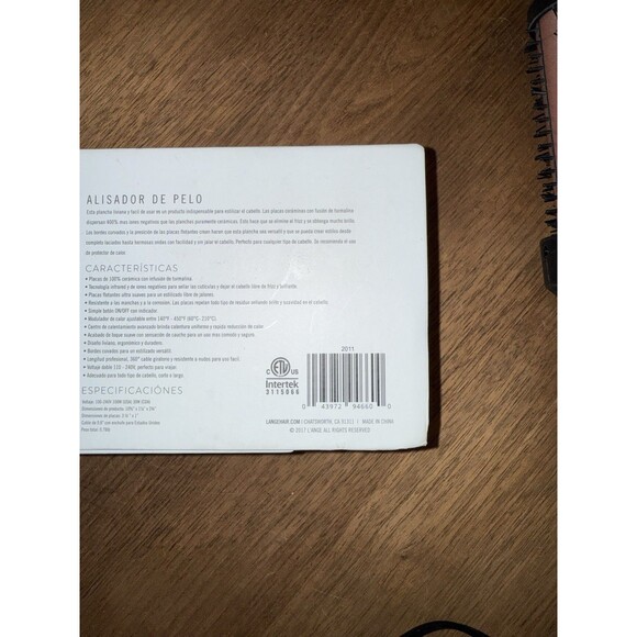 L'ANGE Lange Hair Aplatir Straightener Flat Iron Black - Picture 3 of 4